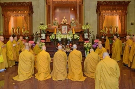 Lễ tưởng niệm 52 năm ngày Trưởng lão Hòa thượng Thích Thiện Hoa tại Tổ đường Việt Nam Quốc Tự - Ảnh: Bảo Toàn/BGN