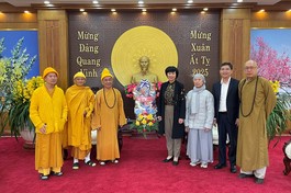 Hòa thượng Thích Thanh Tân chúc Tết lãnh đạo Tỉnh ủy tỉnh Lâm Đồng