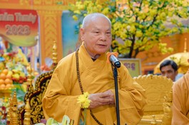 Trưởng lão Hòa thượng Thích Thiện Nhơn, Phó Pháp chủ Hội đồng Chứng minh, Chủ tịch Hội đồng Trị sự GHPGVN - Ảnh: Đăng Huy