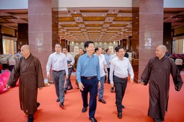 Phái đoàn thị sát công tác chuẩn bị Đại lễ Vesak Liên Hiệp Quốc 2025 tại Học viện Phật giáo VN TP.HCM