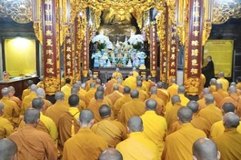 Lễ tác pháp An cư kiết hạ tại trường hạ Sóc Thiên Vương thiền tự với 600 Tăng Ni sinh Học viện Phật giáo VN tại Hà Nội