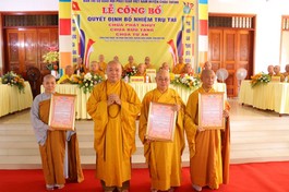  Thượng tọa Thích Trí Thọ trao quyết định bổ nhiệm đến 3 vị tân trụ trì
