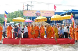 Thực hiện nghi thức động thổ, khởi công chùa Bồ Đề hải đảo tại Phú Quốc
