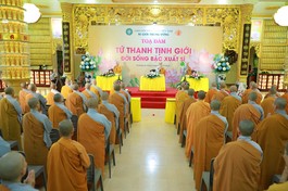  Tọa đàm với chủ đề Tứ thanh tịnh giới - đời sống bậc xuất sĩ tại trường hạ chùa Long Vân