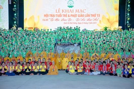 Hội trại Tuổi trẻ và Phật giáo lần 15 chủ đề "Tự hào dân tộc - Tri ân báo ân" - Ảnh: Đăng Huy
