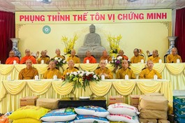 Phái đoàn tại trường hạ thiền viện Trúc Lâm Phương Nam