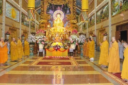 Trường hạ chùa Vĩnh An (xã Thành Thới) trang nghiêm tổ chức Lễ vía Bồ-tát Quán Thế Âm