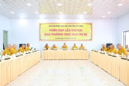 Buổi họp của Ban Thường trực Ban Trị sự Phật giáo tỉnh Tây Ninh