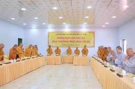 Ban Thường trực Ban Trị sự GHPGVN tỉnh họp triển khai Phật sự