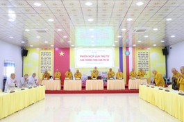 Buổi họp của Ban Thường trực tại chùa Pháp Minh