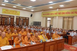 Đại biểu tham dự Hội nghị tổng kết công tác Phật sự năm 2025 và triển khai Phật sự năm 2026