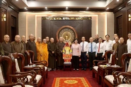 Ban Trị sự GHPGVN TP.HCM thăm và chúc Tết lãnh đạo Thành ủy TP.HCM - Ảnh: Bảo Toàn/BGN