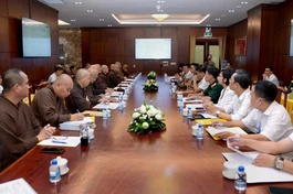 Buổi họp của Ban Tổ chức Đại hội với đại diện các cơ quan chức năng - Ảnh: Bảo Toàn/BGN