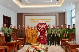 Ban Trị sự GHPGVN tỉnh chúc mừng Ngày truyền thống lực lượng Công an nhân dân