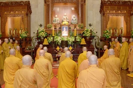 Lễ tưởng niệm 11 năm ngày viên tịch của Trưởng lão Hòa thượng Thích Tâm Châu - Ảnh: Bảo Toàn/BGN
