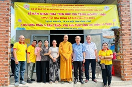 Bàn giao nhà tình thương đến gia đình bà Nguyễn Thị Diệu, xã An Hiệp, tỉnh Vĩnh Long