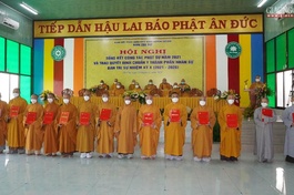 Trao quyết định chuẩn y thành phần nhân sự Ban Trị sự GHPGVN huyện Củ Chi