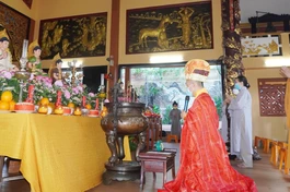 Chùa Hưng Phước (quận 3, TP.HCM) khai đàn Dược Sư cầu an chiều 25-3