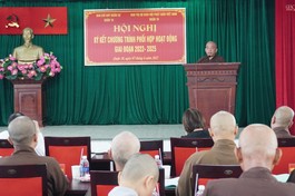 Thượng tọa Thích Nhật Thiện phát biểu tại lễ ký kết 