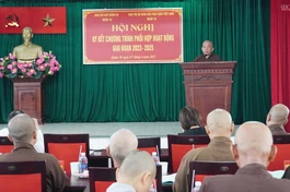 Thượng tọa Thích Nhật Thiện phát biểu tại lễ ký kết 