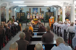 Đại diện chính quyền quận Gò Vấp thông tin về tình hình kinh tế, chính trị, xã hội trên địa bàn quận 