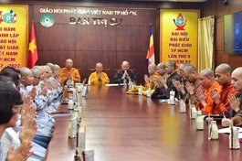 Buổi họp thảo luận nhân sự của Ban Phật giáo Quốc tế TP.HCM nhiệm kỳ 2022-2027