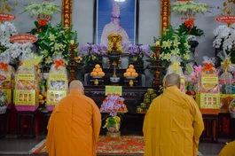Tưởng niệm húy kỵ lần thứ 23 Hòa thượng Thích Định Quang, nguyên Thành viên Hội đồng Chứng minh - Ảnh: Đăng Huy