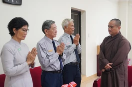 Đoàn Thường trực Phân ban Gia đình Phật tử Trung ương chúc Tết đến Báo Giác Ngộ