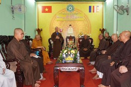 Ban Giáo dục Phật giáo TP.HCM thăm và làm việc với Ban Trị sự GHPGVN H.Củ Chi