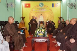 Ban Giáo dục Phật giáo TP.HCM thăm và làm việc với Ban Trị sự GHPGVN H.Củ Chi
