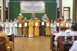 Ra mắt nhân sự Ban Từ thiện xã hội Phật giáo tỉnh nhiệm kỳ 2022-2027