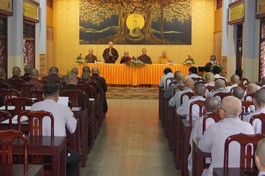 Phật giáo quận 12 họp triển khai Phật đản và An cư kiết hạ Phật lịch 2567 vào sáng 9-5-2023