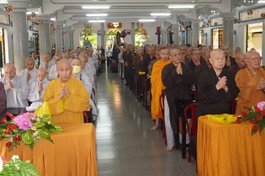 Chư tôn đức Phật giáo Q.Gò Vấp sinh hoạt tập trung tại chùa Huỳnh Kim trong khóa An cư kiết hạ Phật lịch 2567