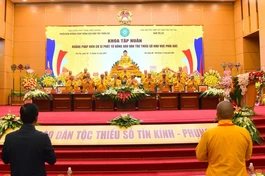 Khai mạc Khóa tập huấn hoằng pháp viên cư sĩ Phật tử đồng bào dân tộc thiểu số khu vực phía Bắc tại Trung tâm Hội nghị tỉnh Phú Thọ