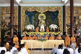 Lễ khai mạc hội thi giáo lý tại tổ đình Ngọc Phương