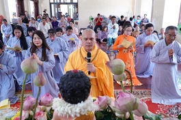 Nghi thức Tắm Phật tại chùa Thiên Nguyên