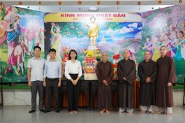 Phòng An ninh nội địa - Công an TP.HCM chúc mừng Phật đản Phật lịch 2568 đến Ban Trị sự GHPGVN Q.Gò Vấp