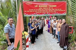 Lễ khánh thành cầu TNDTQ số 18 tại H.Giồng Trôm, Bến Tre 