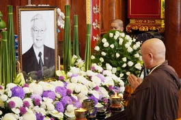 Chư Tăng tu viện Vĩnh Nghiêm tưởng niệm Tổng Bí thư Nguyễn Phú Trọng