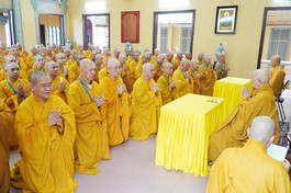 Chư Tăng GHPGVN Q.10 tác pháp Tự tứ, kết thúc khóa An cư kiết hạ Phật lịch 2568 