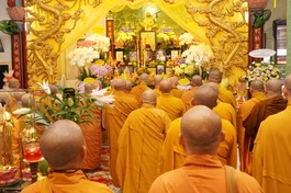 Chư tôn giáo phẩm Q.Gò Vấp thành kính tưởng niệm Giác linh Hòa thượng Thích Bửu Đăng tại chùa Linh Sơn Hải Hội