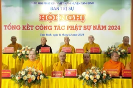 Ban Trị sự GHPGVN H.Tam Bình tổng kết hoạt động Phật sự năm 2024