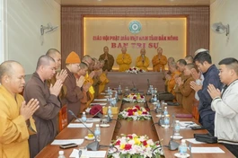 Ban Trị sự Phật giáo tỉnh Đắk Nông, Ban Hoằng pháp T.Ư và Phân ban Hoằng pháp đồng bào dân tộc thiểu số T.Ư thảo luận về Khóa hoằng pháp tu học cho đồng bào dân tộc thiểu số