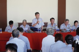 Huynh trưởng Thị Cư - Nguyễn Thanh Minh, Trưởng Phân ban Gia đình Phật tử TP.HCM phát biểu khai mạc