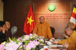 Hòa thượng Thích Gia Quang, Phó Chủ tịch Hội đồng Trị sự, Trưởng ban Thông tin - Truyền thông T.Ư chủ trì cuộc họp về xây dựng kế hoạch truyền thông sự kiện Đại lễ Vesak Liên Hiệp Quốc 2025