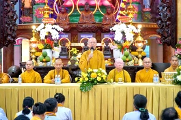 Ban Hướng dẫn Phật tử TP.HCM thăm sách tấn đạo tràng tu tập tại tổ đình Vạn Thọ (Q.1)