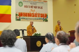 Khóa tu Ngày an lạc tại chùa Phổ Quang vào sáng nay, 23-3