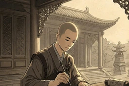 Tranh minh hoạ tăng nhân Biện Cơ