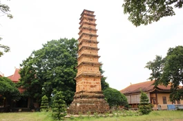 Tháp Bình Sơn là một trong những ngọn tháp đất nung cổ cao nhất còn lại tại Việt Nam - Ảnh: Chu Minh Khôi