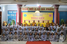 Ban Hoằng pháp GHPGVN tỉnh Đắk Lắk tổng kết Lớp giáo lý Phật pháp nâng cao dành cho Phật tử tại chùa Nghĩa Phú